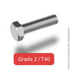 Titanium screw - Hexagon Head Bolts DIN 933 - T40 (grade 2) - Diameter M16