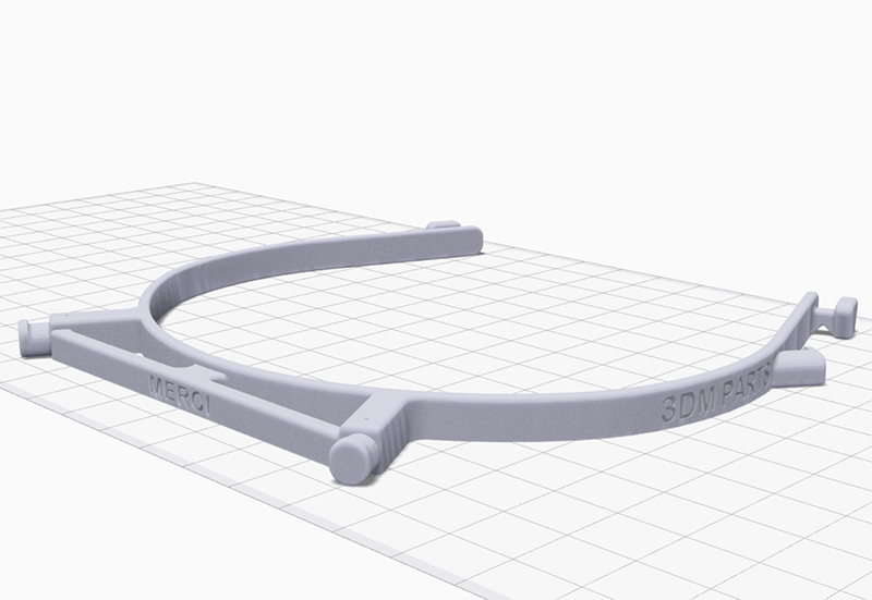 Composite 3D printed anti-projection visor - Size S