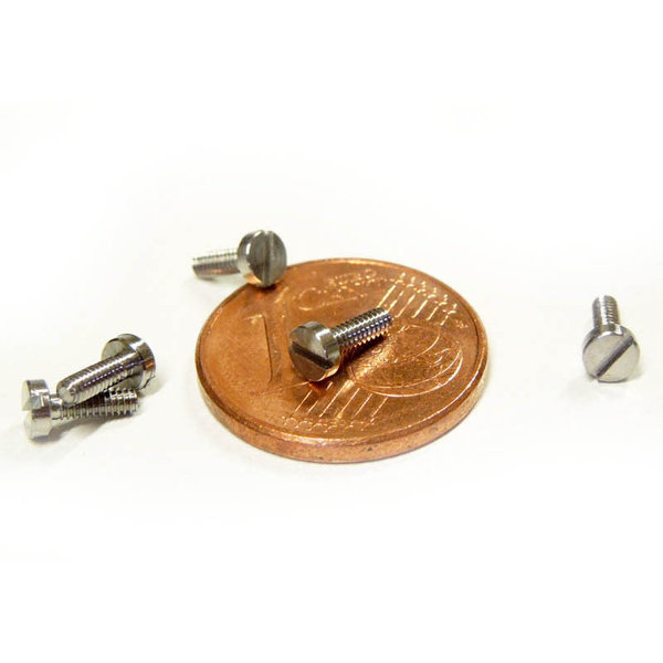 M2 2mm A2 STAINLESS STEEL SLOTTED CHEESE HEAD MACHINE SCREWS DIN 84 